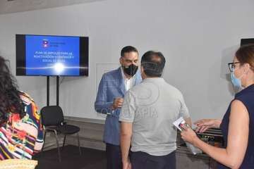 La presentación del Plan de Reactivación Económica y Social de Telde tuvo lugar este lunes en la ermita de San Pedro Mártir (Foto Francisco Javier Santana)